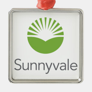 Flagga av Sunnyvale (Kalifornien) Julgransprydnad Metall
