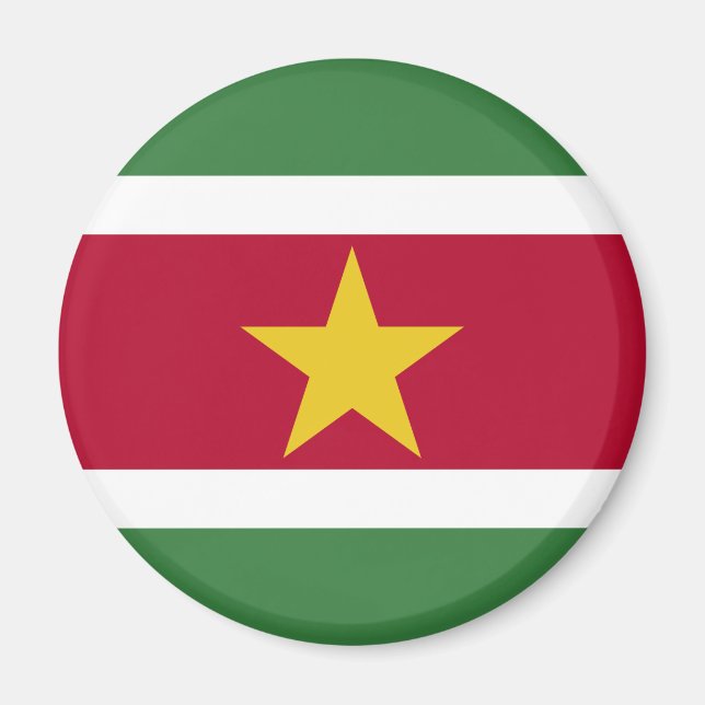 Flagga av Surinam Magnet (Framsidan)
