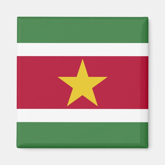Flagga av Surinam Magnet (Framsidan)