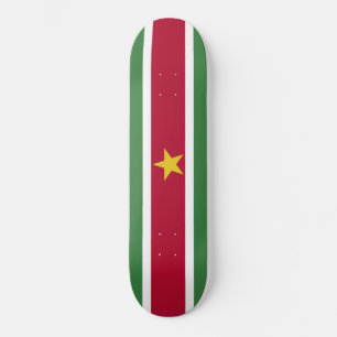 Flagga av Surinam Mini Skateboard Bräda 18,5 Cm