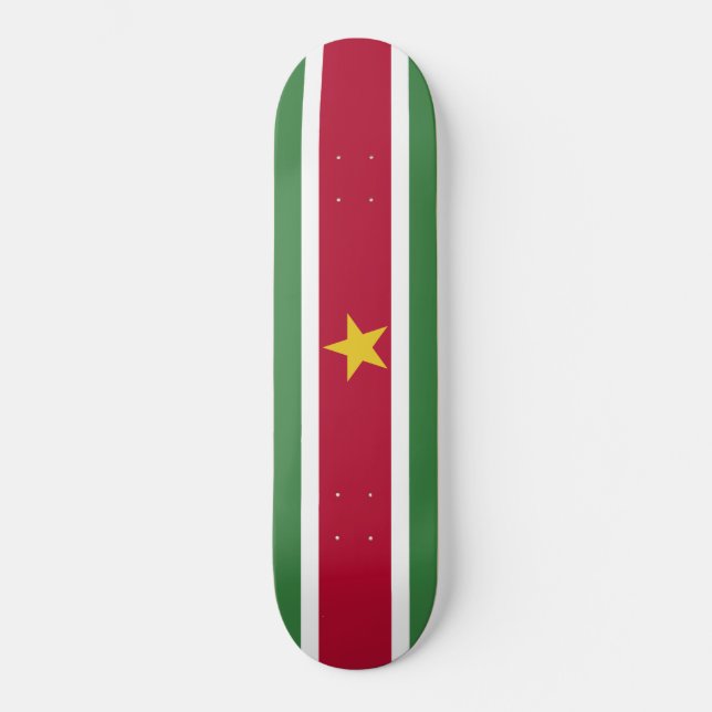 Flagga av Surinam Mini Skateboard Bräda 18,5 Cm (Framsida)