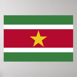 Flagga av Surinam Poster