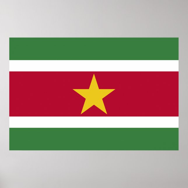 Flagga av Surinam Poster (Framsidan)