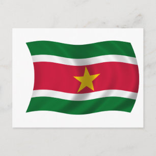 Flagga av Surinam Vykort