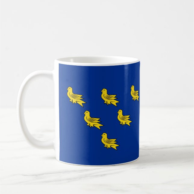 Flagga av Sussex Kaffemugg (Vänster)