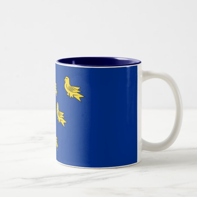 Flagga av Sussex Two-Tone Coffee Mugg (Höger)