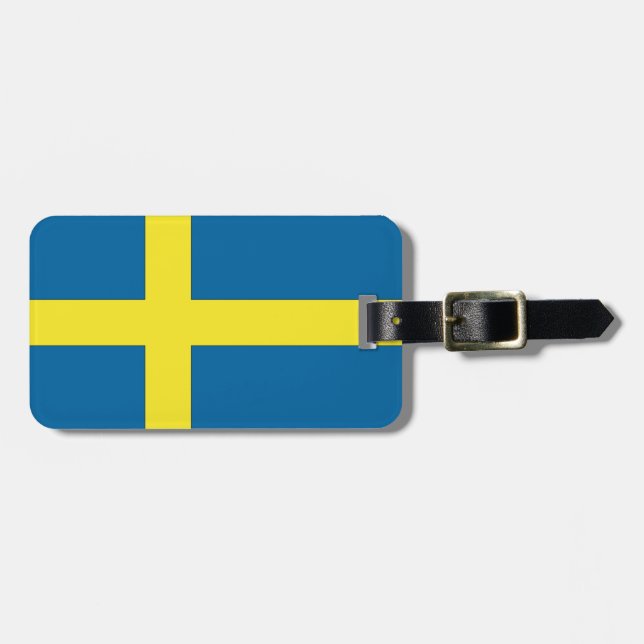 Flagga av Sverige Bagagebricka (Horisontell Framsida)