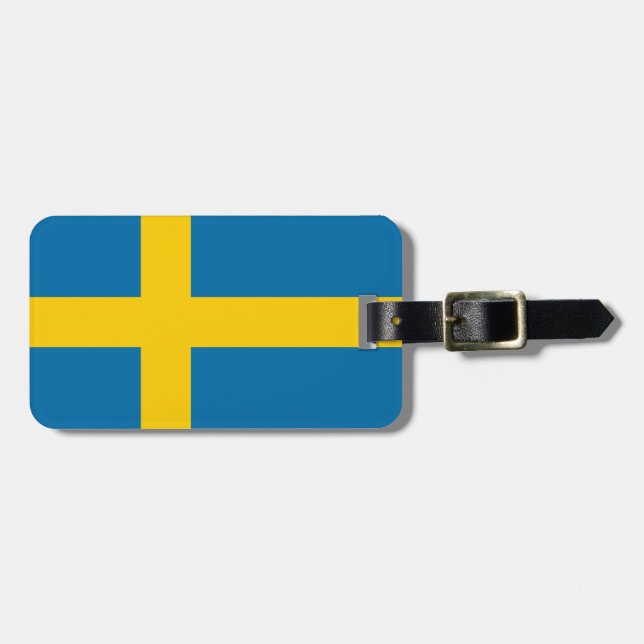 Flagga av Sverige Bagagebricka (Horisontell Framsida)