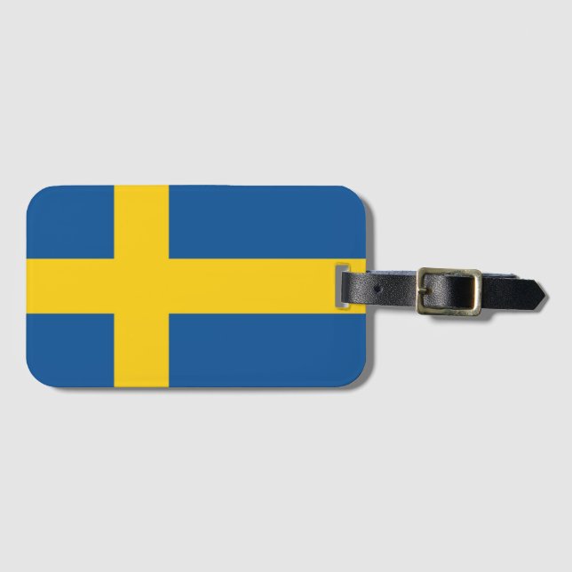 Flagga av Sverige Bagagebricka (Framsida horisontal)