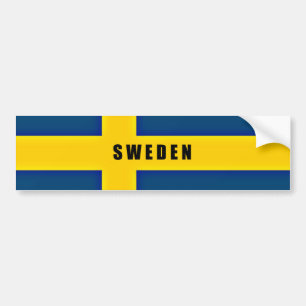 Flagga av Sverige Bumper Sticker Bildekal