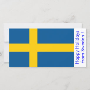 Flagga av Sverige, Glad helg från Sverige Julkort