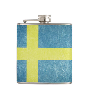 Flagga av Sverige Grunge Fickplunta