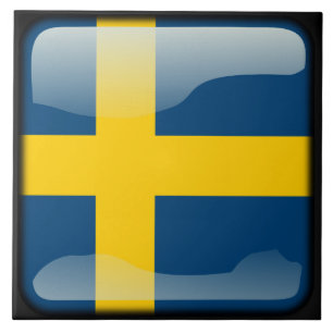 Flagga av Sverige Kakelplatta
