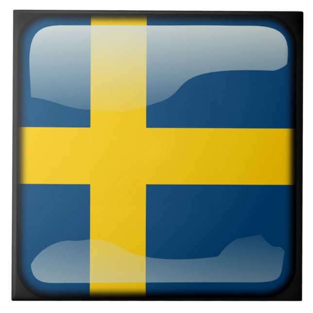 Flagga av Sverige Kakelplatta (Framsidan)