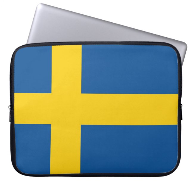 Flagga av Sverige Laptop Fodral (Framsidan)