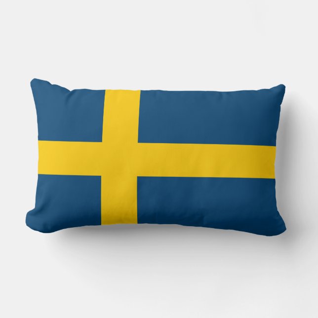 Flagga av Sverige Lumbarkudde (Framsida)