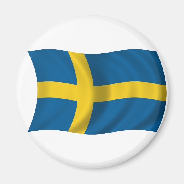 Flagga av Sverige Magnet (Framsidan)