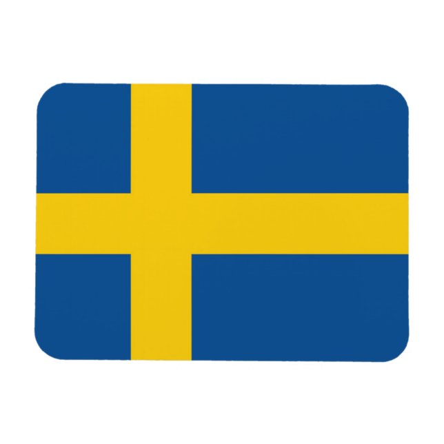Flagga av Sverige Magnet (Horisontell)