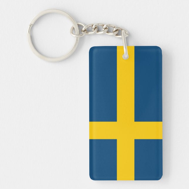 Flagga av Sverige Nyckelring (Framsidan)