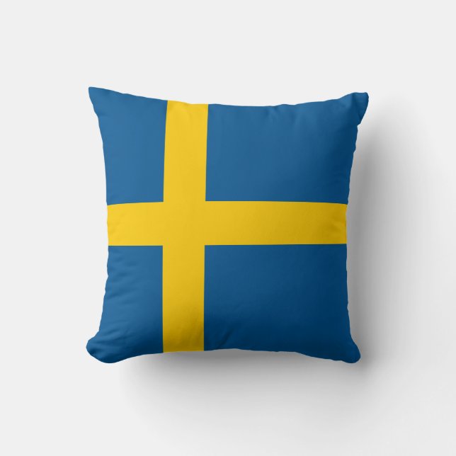Flagga av Sverige Pillow Kudde (Framsida)