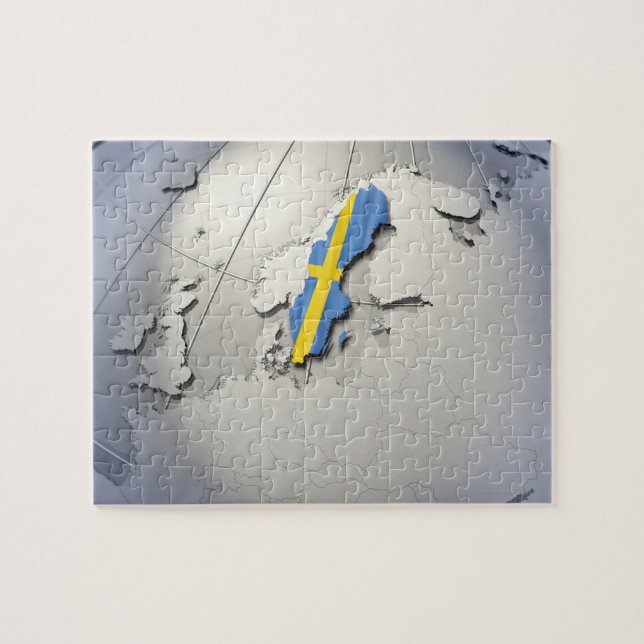 Flagga av Sverige Pussel (Horisontell)