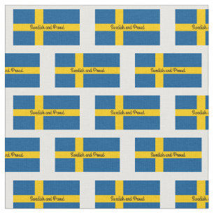 Flagga av Sverige - Redigera text Tyg