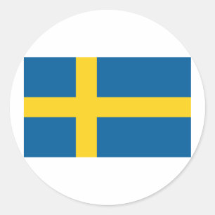 Flagga av Sverige Runt Klistermärke