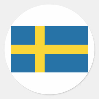 Flagga av Sverige Runt Klistermärke