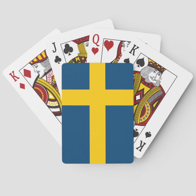 Flagga av Sverige Spel Kort (Baksidan)