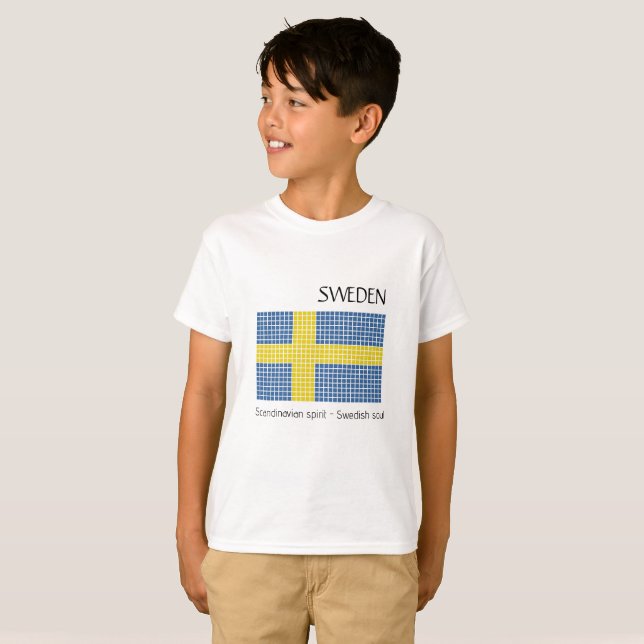 Flagga av Sverige T Shirt (Hel framsida)