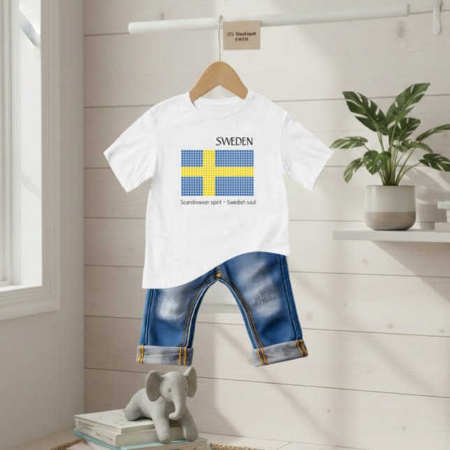 Flagga av Sverige T Shirt (Skapare uppladdad)