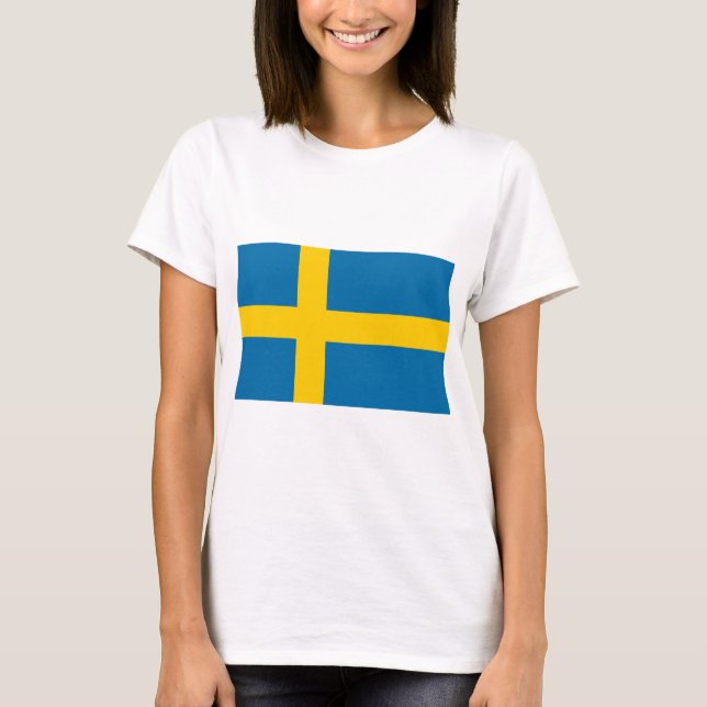 Flagga av Sverige Tee Shirt (Framsida)