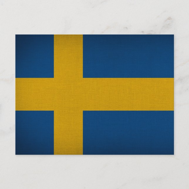 Flagga av Sverige Vykort (Framsida)
