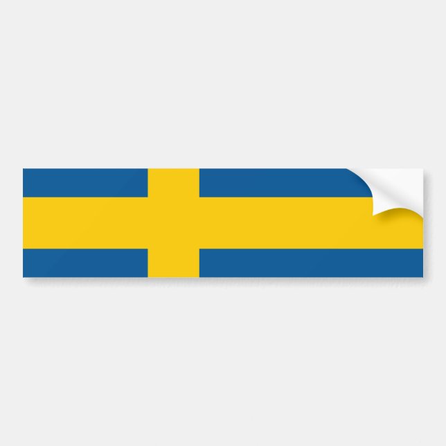 Flagga av sverigebildekalet bildekal (Framsidan)