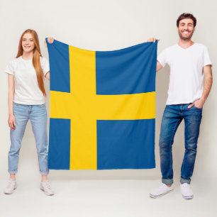 Flagga av sverigemedlet fleecefilt