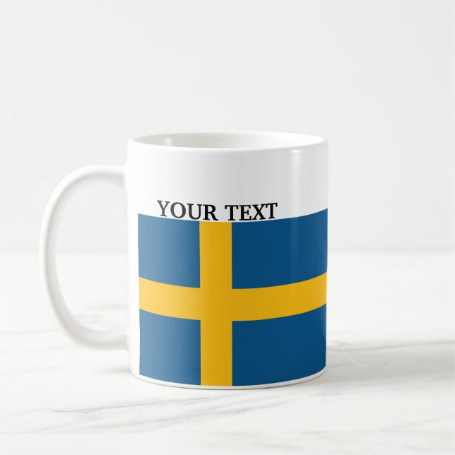 Flagga av sverigen kaffemugg (Vänster)