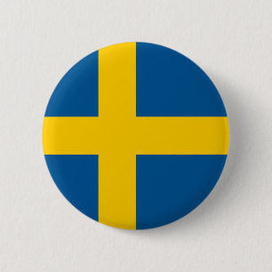 Flagga av sverigen knäppas knapp
