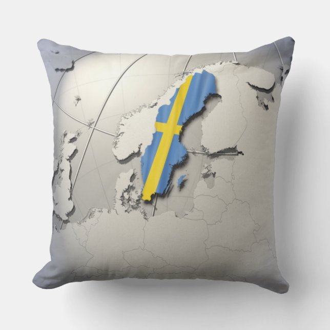 Flagga av sverigen kudde (Framsida)