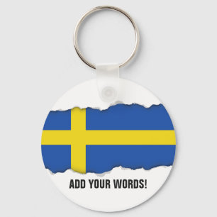Flagga av sverigen nyckelring