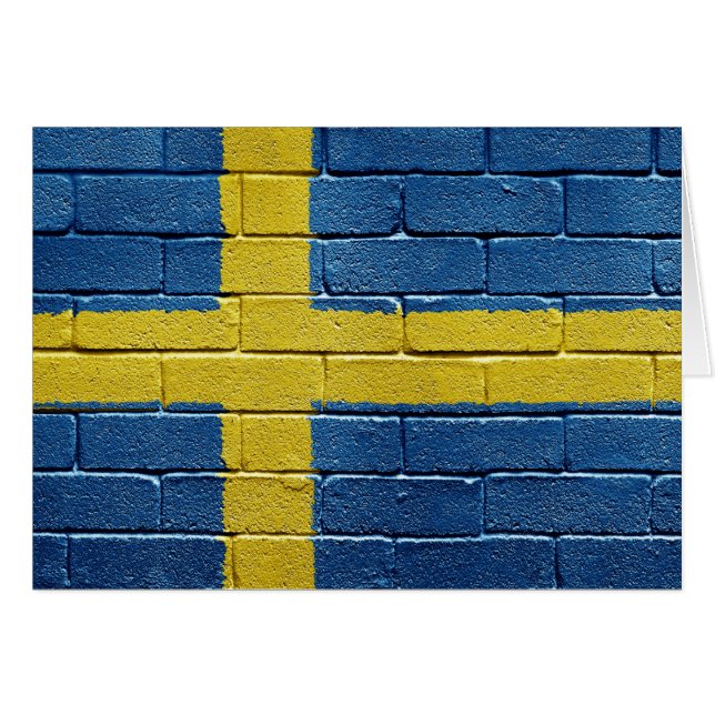Flagga av sverigen OBS kort (Framsidan Horizontal)