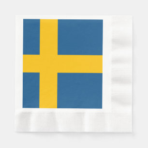 Flagga av sverigen pappersservett