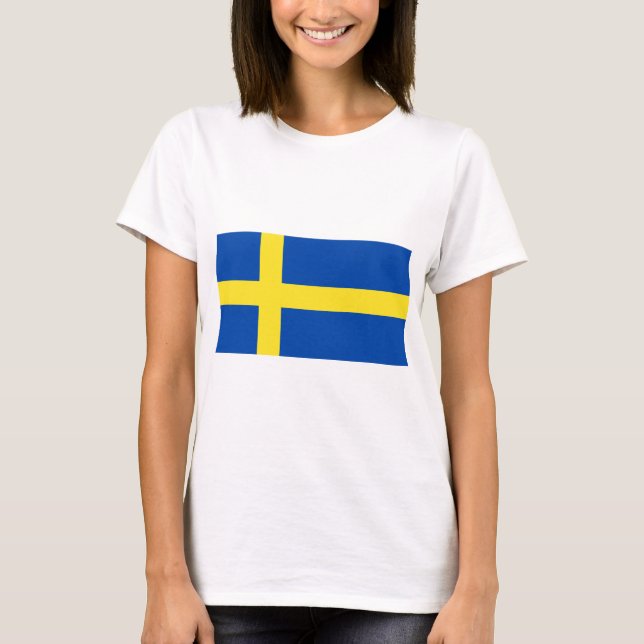 Flagga av sverigen t-shirt (Framsida)
