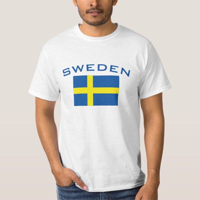 Flagga av sverigen tee shirt (Framsida)