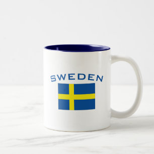Flagga av sverigen Två-Tonad mugg