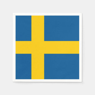 Flagga av sverigepappersservetter pappersservett