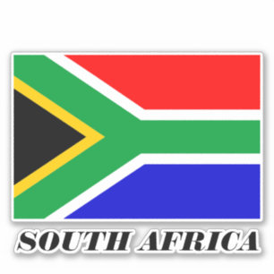 Flagga av syd-Afrika, märkt Klistermärken