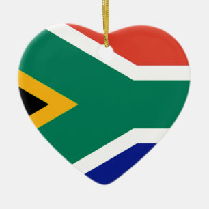 Flagga av Sydafrika Bokke Julgransprydnad Keramik