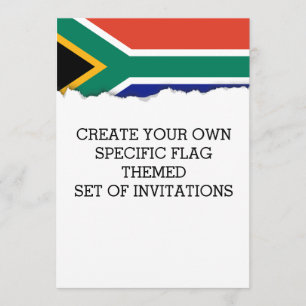 Flagga av Sydafrika Inbjudningar