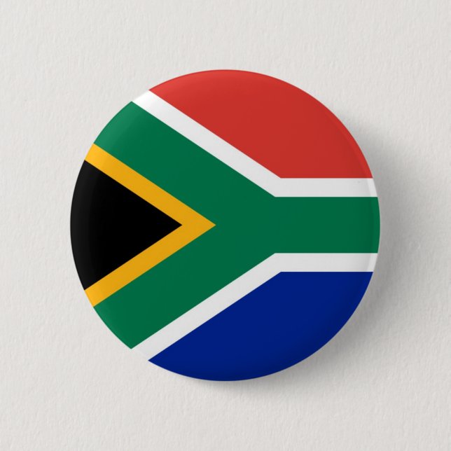 Flagga av Sydafrika klämmer fast/knäppas på emblem Knapp (Framsida)