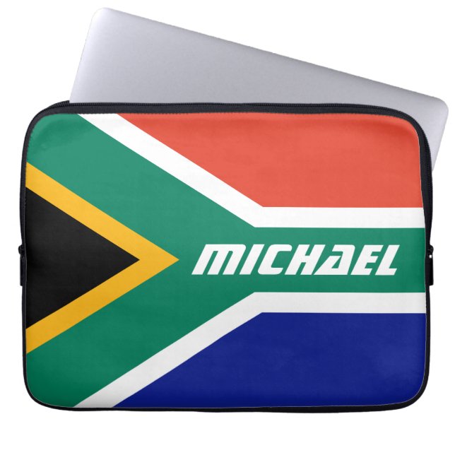 Flagga av SydAfrikans Personlig Laptop Sleeve (Framsidan)